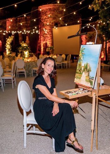 Sophie live wedding painter